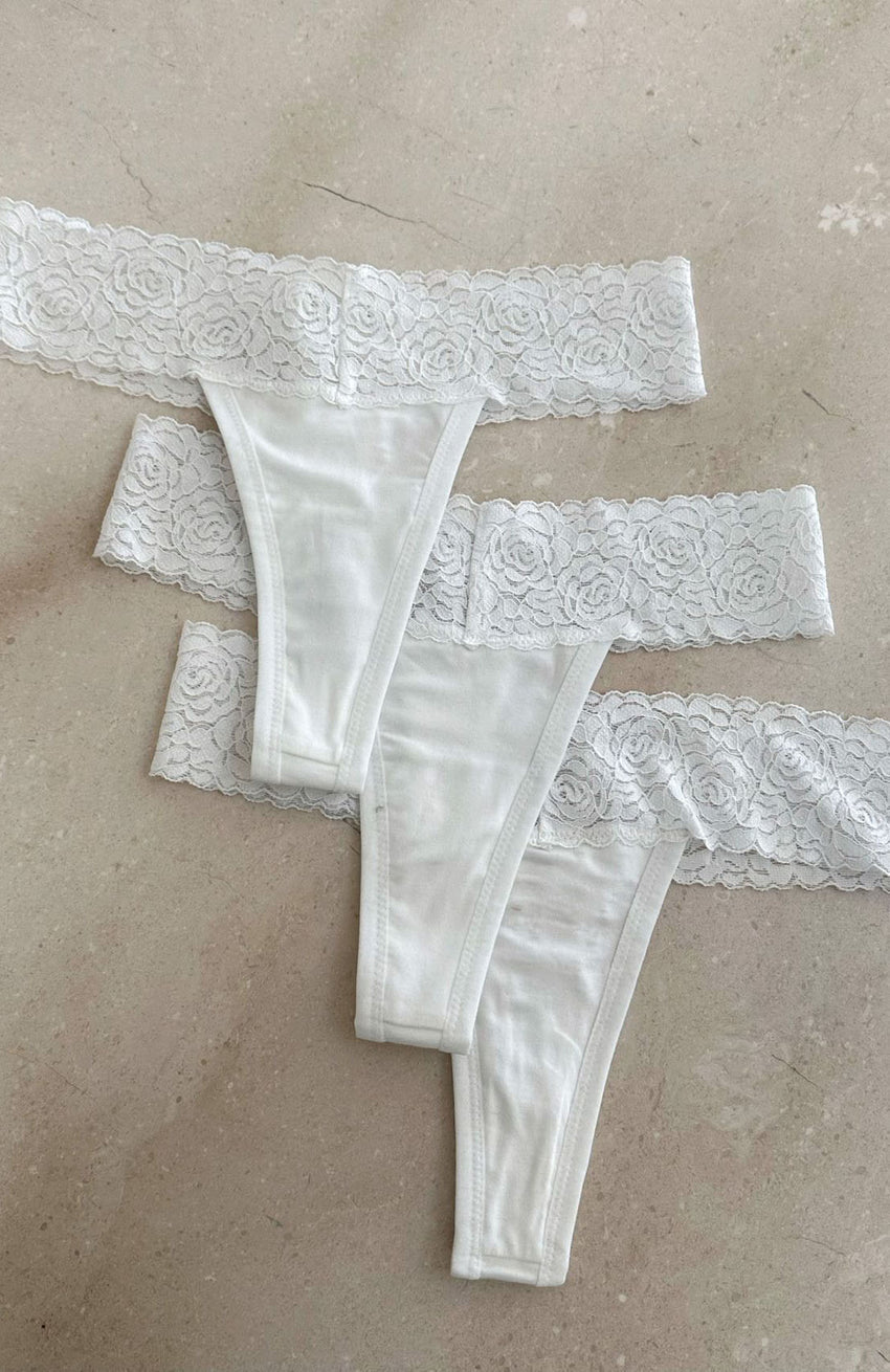 To Hold You 3-Pack Underwear Set White