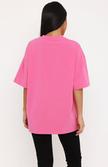 Luxurious Girl Oversized Tee Pink